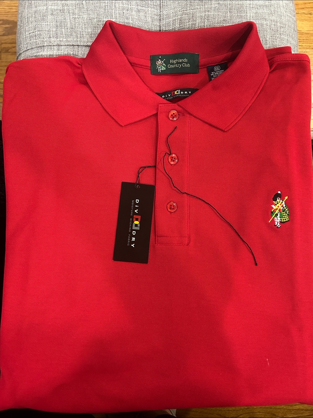 Men's Highlands country club Red Polo Shirt
